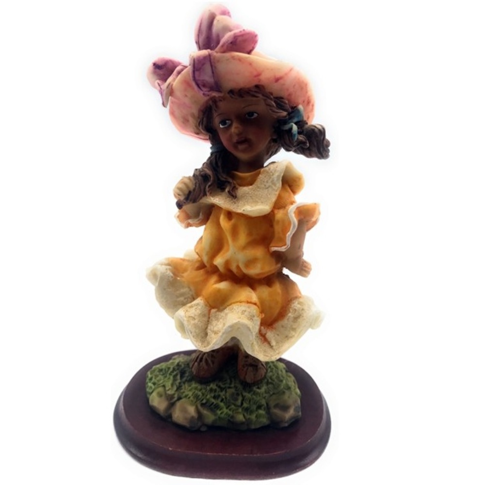 Vintage Girl with Orange Dress figurine